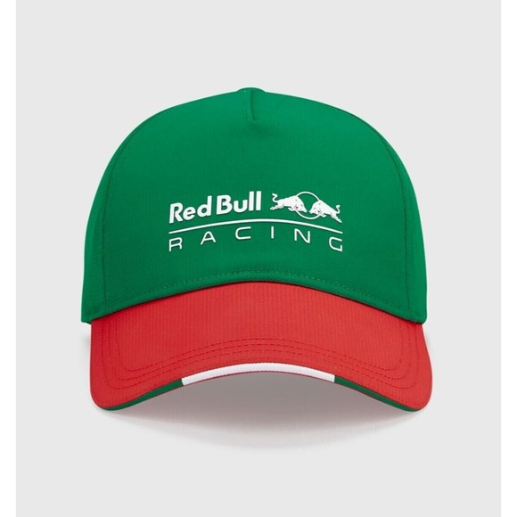 Red Bull Racing F1 Classic Snapback Hat Cap Green Red Team Logo Crown - Picture 1 of 11